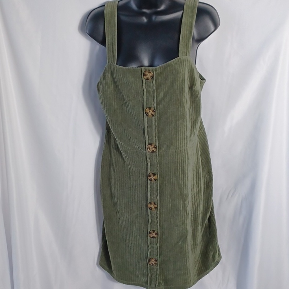 NoBo Green corduroy jumper, super soft, stretchy, sz 11/13